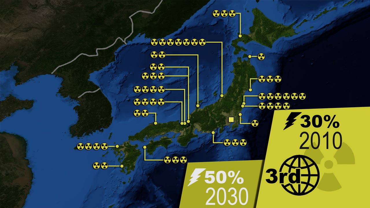 Japan nuclear power plants map