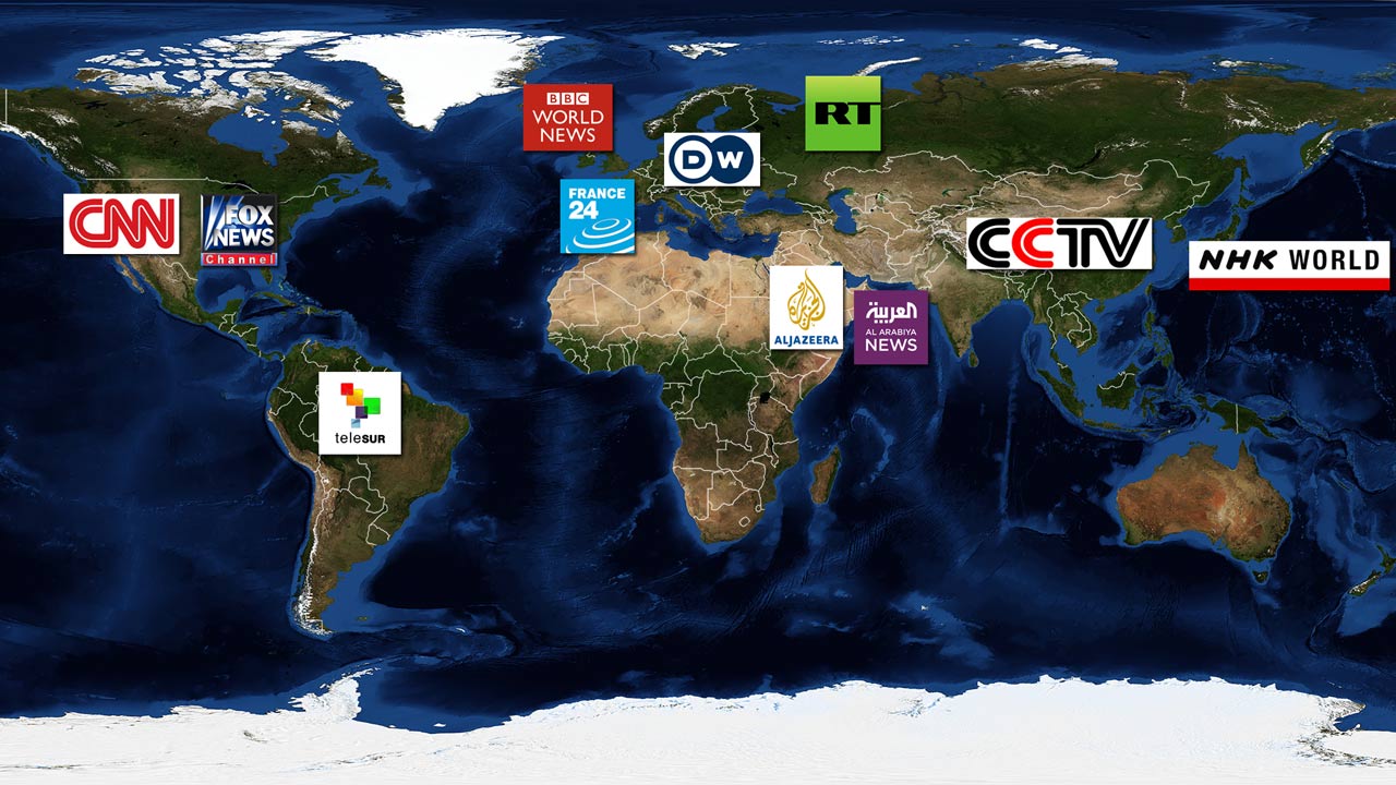 largest news networks world map